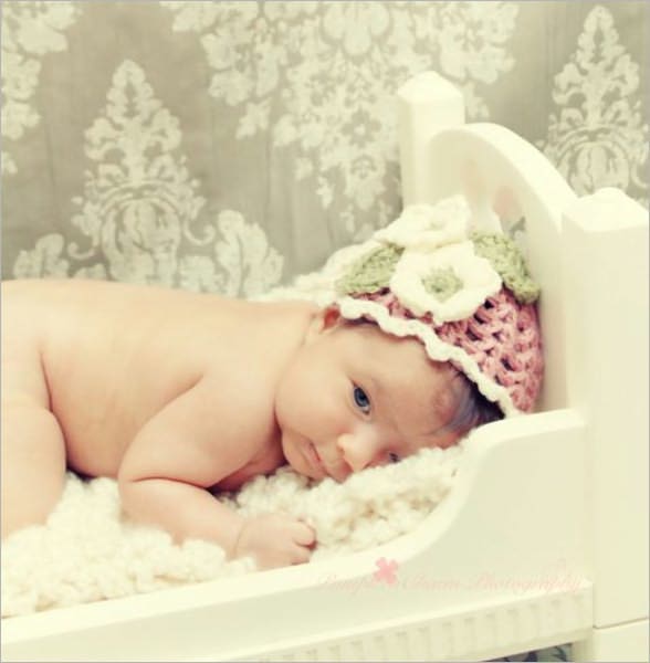 PDF- Lacy flower hat - 5 sizes