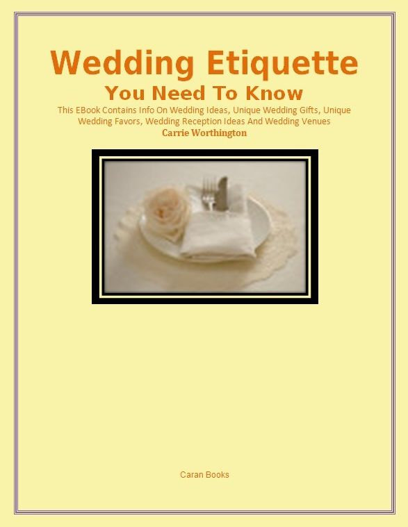 Wedding Etiquette You Need To Know