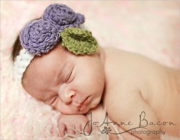 Rosebud headband PDF PATTERN