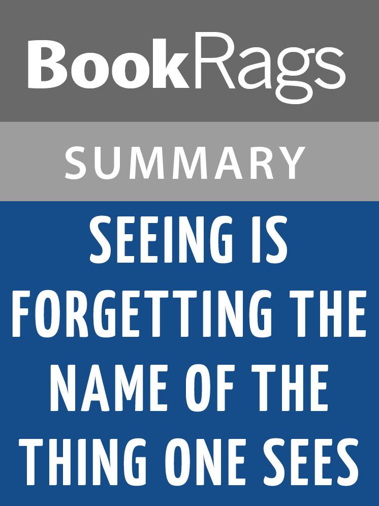 Seeing Is Forgetting the Name of the Thing One Sees by Lawrence Weschler l Summary & Study Guide