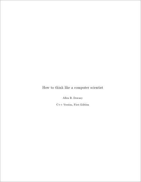 How to Think Like a Computer Scientist