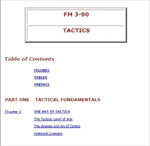 Military Tactics, FM 3-90, MIlitary Manual