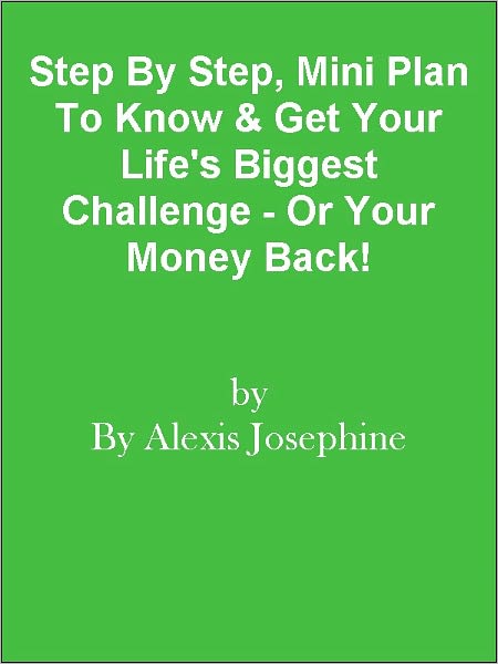 Step By Step, Mini Plan To Know &amp; Get Your Life's Biggest Challenge - Or Your Money Back!