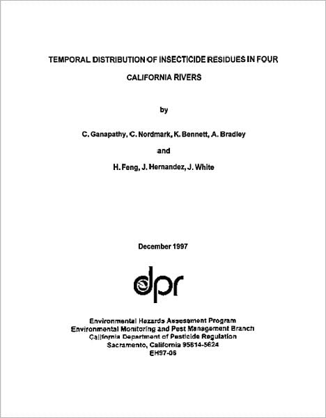 Temporal Distribution of Insecticide Residues in Four California Rivers