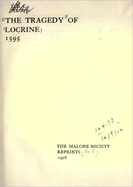 The Lamentable Tragedy of Locrine