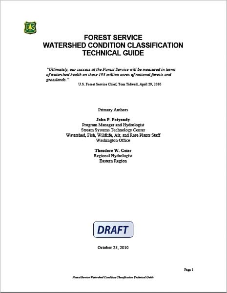Forest Service Watershed Condition Classification Technical Guide