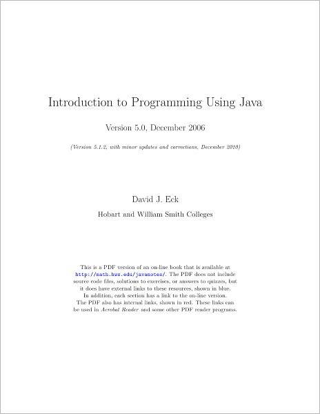 Introduction to Programming Using Java