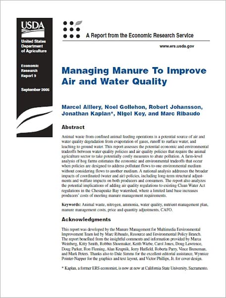 Managing Manure To Improve Air and Water Quality