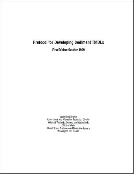 Protocol for Developing Sediment TMDLs