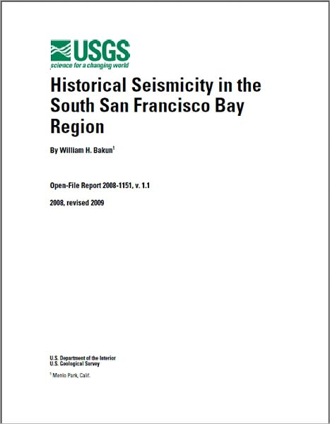 Historical Seismicity in the South San Francisco Bay Region