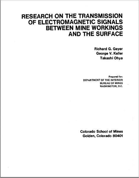 Research on the Transmission of Electromagnetic Signals Between Mine Workings and the Surface