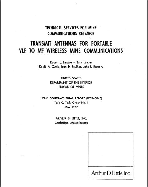 Transmit Antennas for Portable VLF to MF Wireless Mine Communications