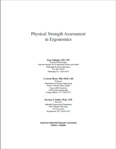 Physical Strength Assessment in Ergonomics