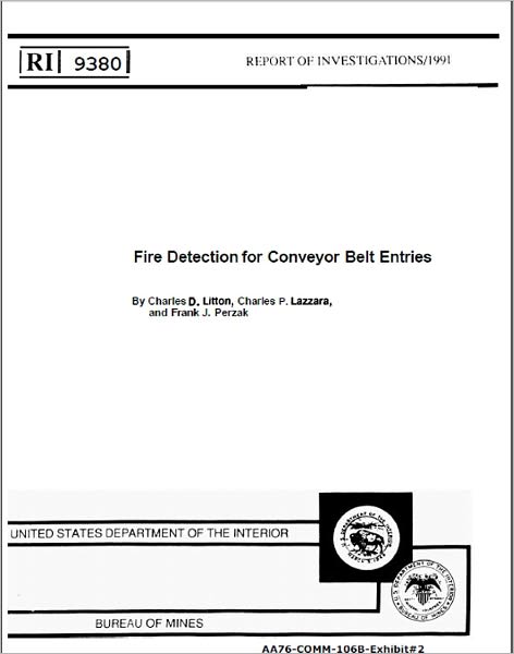 Fire Detection for Conveyor Belt Entries