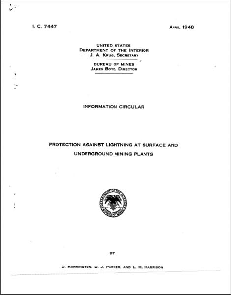 Protection Against Lightning At Surface And Underground Mining Plants