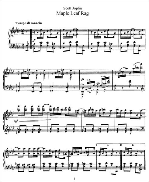 Maple Leaf Rag (Piano Sheet Music)