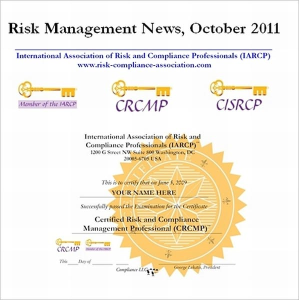 Risk Management News, October 2011 (161 pages)