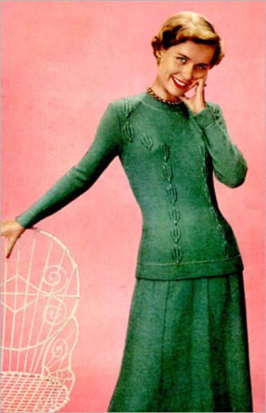 Knitted Patterns for Skirts, Blouses and More ~ 4 Vintage Knitting Patterns