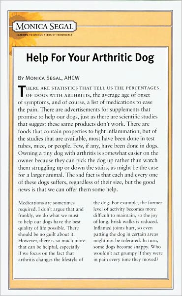Help For Your Arthritic Dog