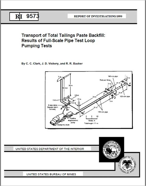 Transport of Total Tailings Paste Backfill: Results of Full-Scale Pipe Test Loop Pumping Tests