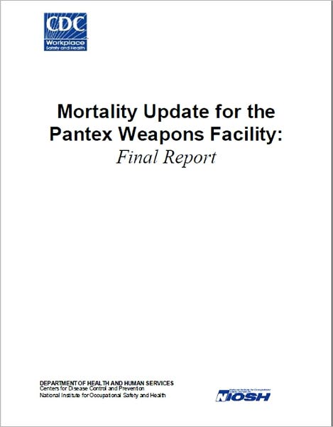 Mortality Update for the Pantex Weapons Facility: Final Report