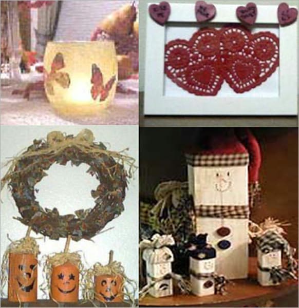 Fun Craft Projects for You and Your Kids - A New Way to Use Old Snapshots, Wedding Favor Creator Unique Wedding Favor Ideas, Terra Cotta Birdbath, Sunny Day Window Shelf, Straw Hat Scarecrow Craft, Milkweed Pod Poinsettia Ornaments, and many more...
