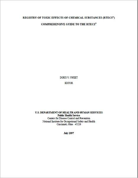 Registry Of Toxic Effects Of Chemical Substances