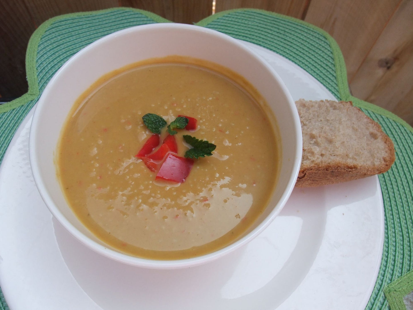 Vitamix Savory Chickpea and Couscous Indian Vegan Soup Recipe