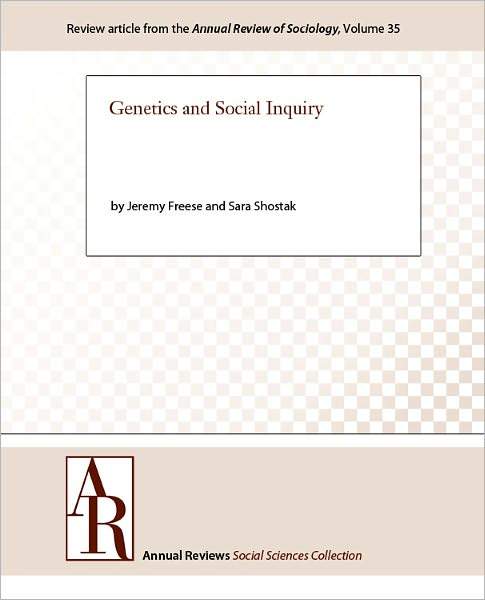 Genetics and Social Inquiry