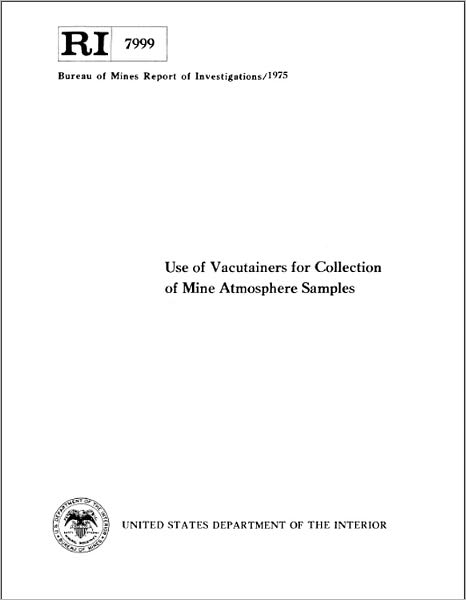 Use of Vacutainers for Collection of Mine Atmosphere Samples