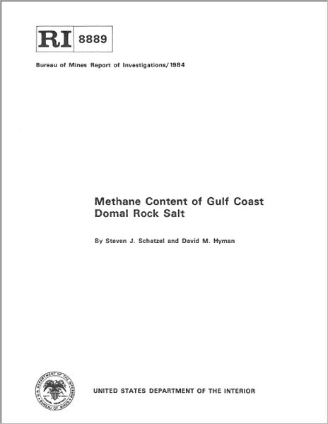 Methane Content of Gulf Coast Domal Rock Salt