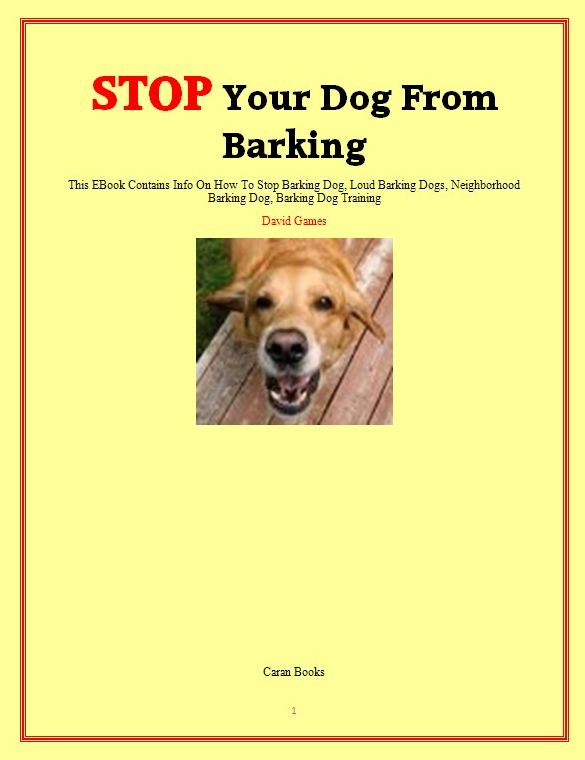 STOP Your Dog From Barking