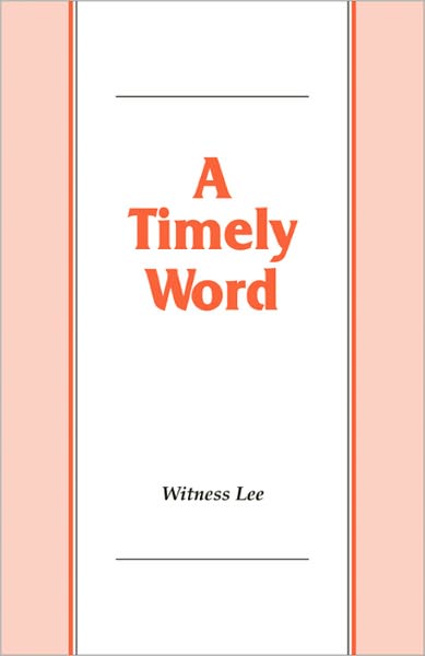 A Timely Word