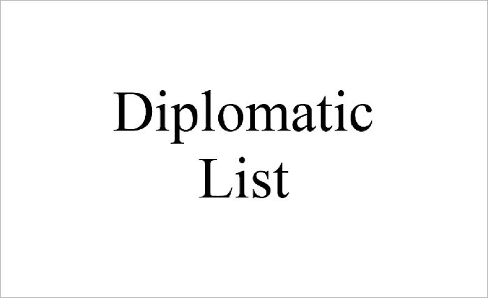 Diplomatic List