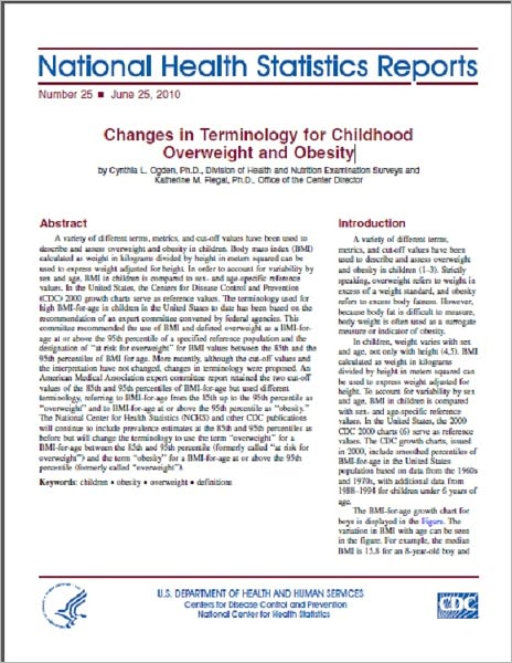 Changes in Terminology for Childhood Overweight and Obesity