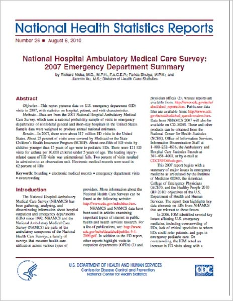 National Hospital Ambulatory Medical Care Survey: 2007 Emergency Department Summary