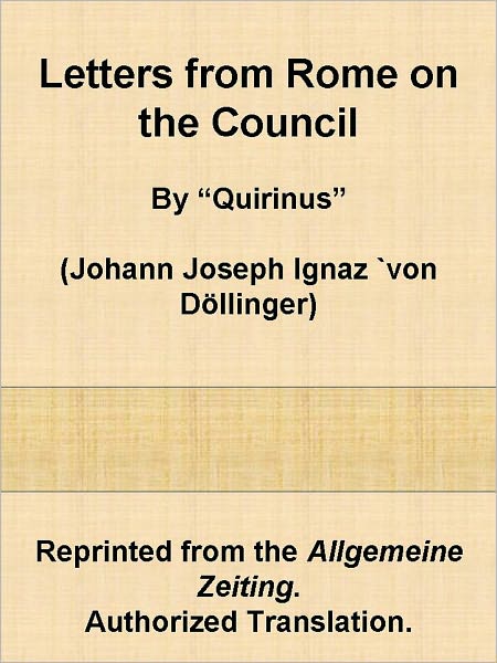 Letters from Rome on the Council