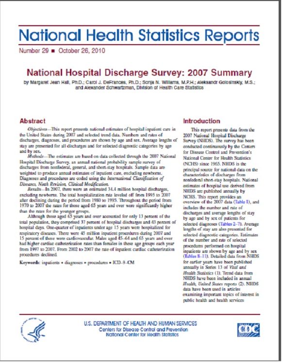 National Hospital Discharge Survey: 2007 Summary