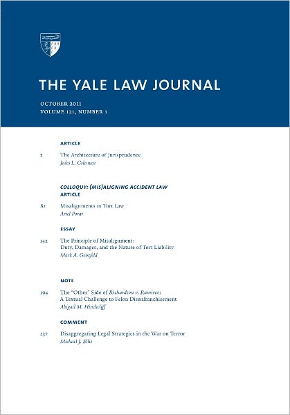Yale Law Journal: Volume 121, Number 1 - October 2011
