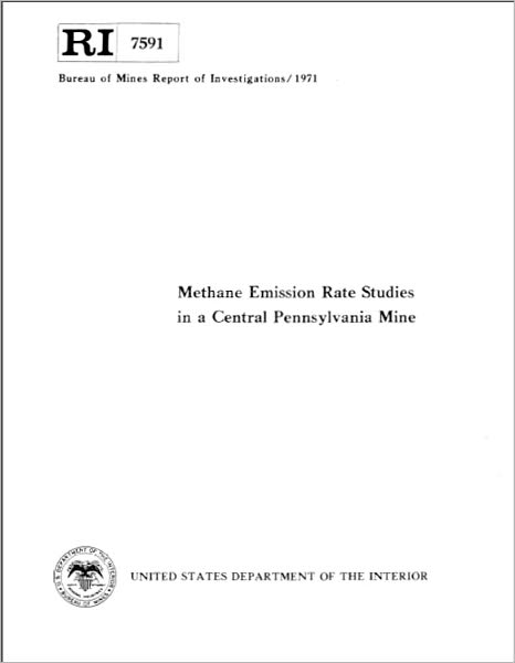 Methane Emission Rate Studies in a Central Pennsylvania Mine