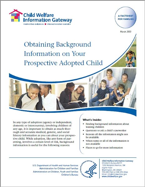 Obtaining Background Information on Your Prospective Adopted Child