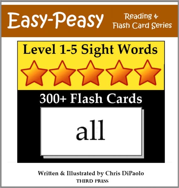 Level 1-5 Sight Words: 300+ Flash Cards (5 Books In One)