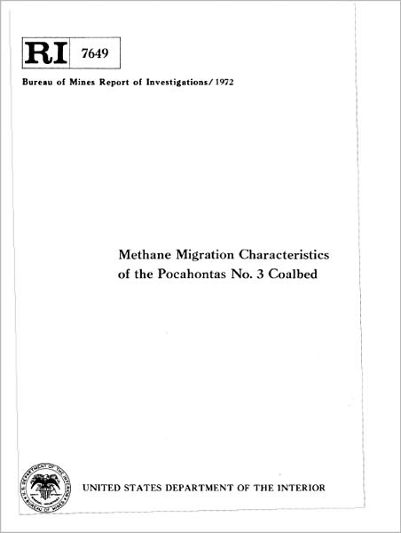 Methane Migration Characteristics of the Pocahontas No. 3 Coalbed