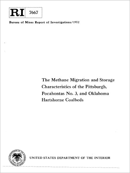 The Methane Migration and Storage Characteristics of the Pittsburgh, Pocahontas No. 3, and Oklahoma Hartshorne Coalbeds