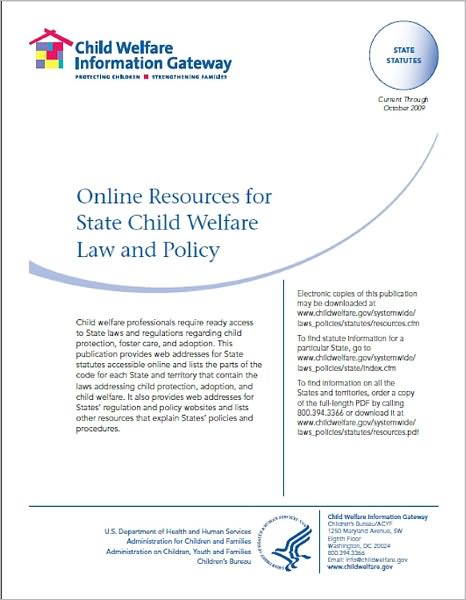 Online Resources for State Child Welfare Law and Policy