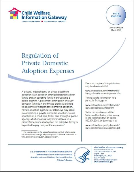 Regulation of Private Domestic Adoption Expenses