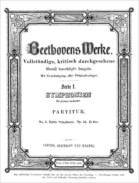 Symphony No.3, Op.55 (Piano Sheet Music)