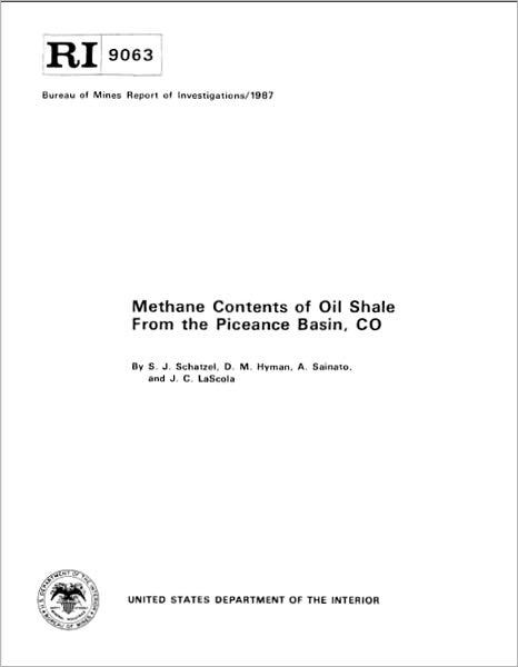 Methane Contents of Oil Shale from the Piceance Basin, CO