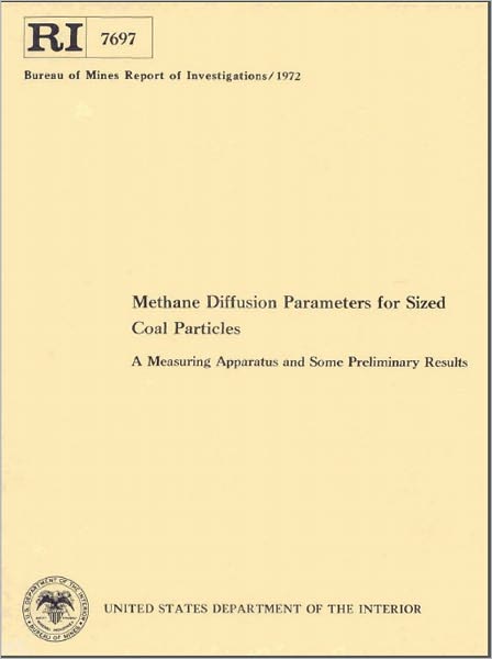 Methane Diffusion Parameters for Sized Coal Particles