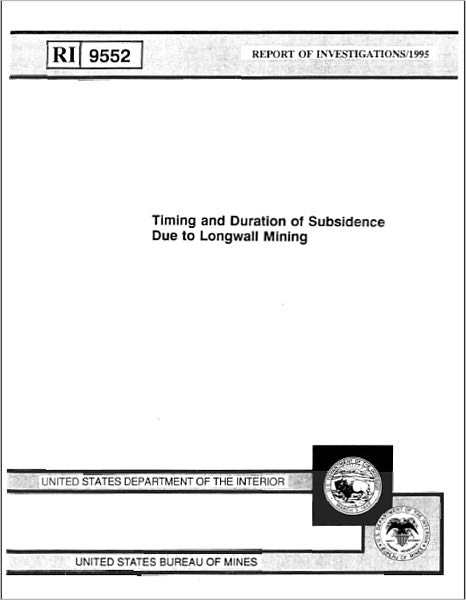 Timing and Duration of Subsidence Due to Longwall Mining